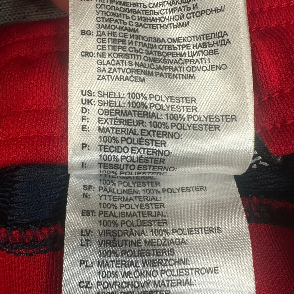 Adidas Climacool Track Pants Mens XL Red White Stripe Zipper Pockets Tapered